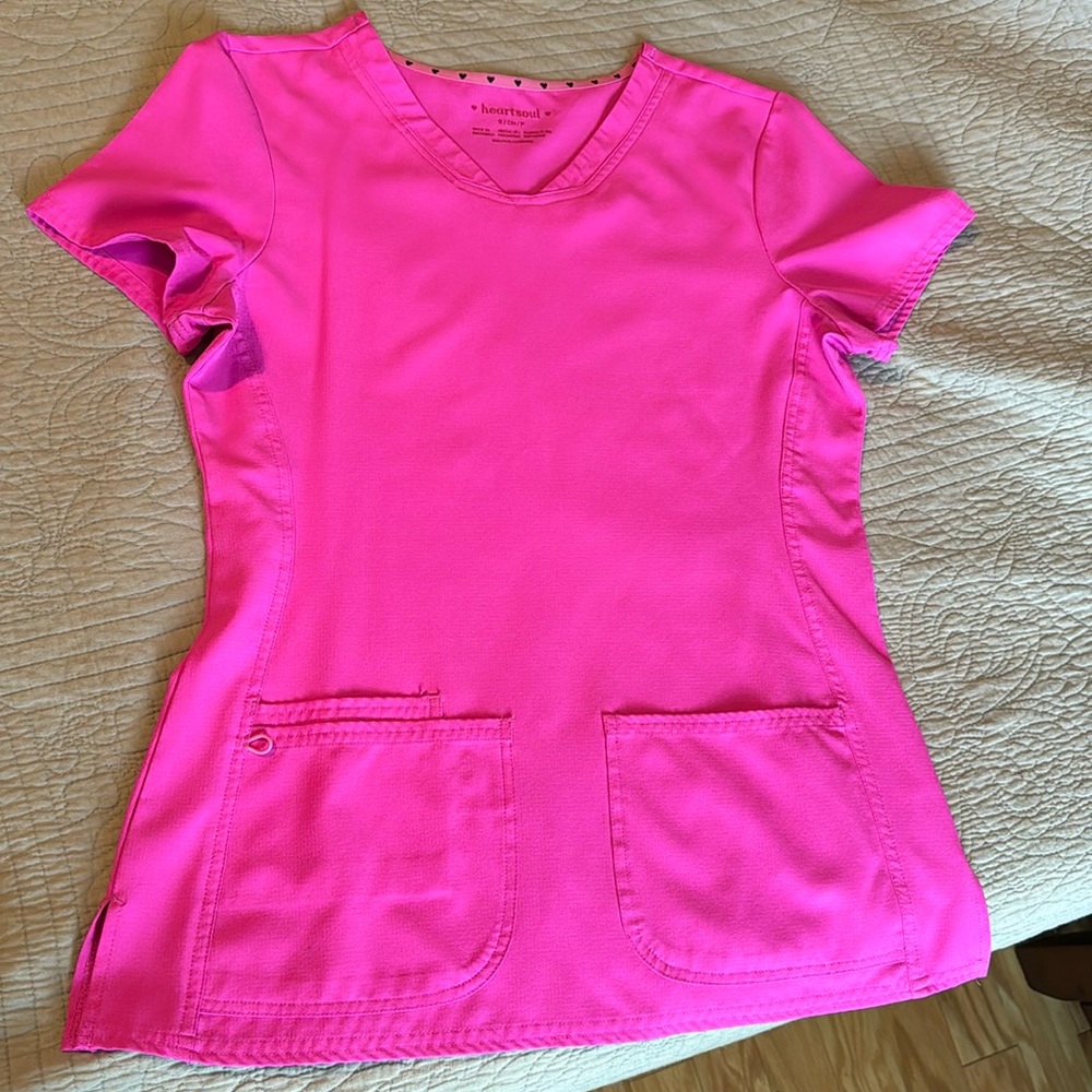 Heart & Soul Hot Pink Scrub Set